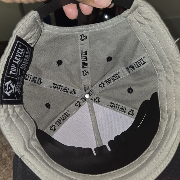 Top Level Jesus Saved My Life  Snapback Hat Black Rhinestones Gray Christian Cap - Picture 5 of 6